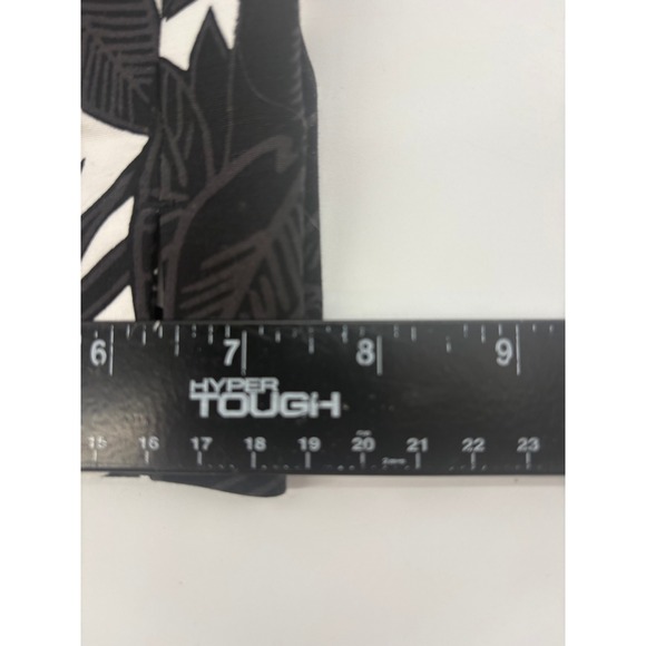 Chicos Palm Leaf Print Trousers‎ Black White Pants Women Size 15 - Picture 8 of 9